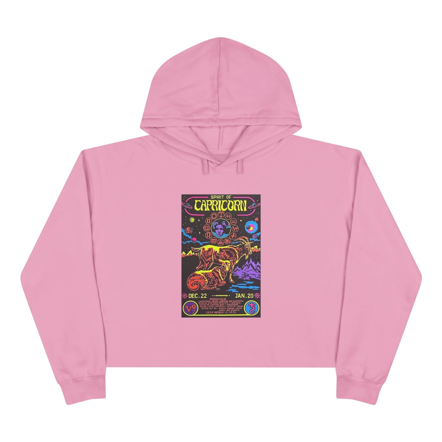 Spirit of Capricorn Zodiac Women's Cropped Hoodie