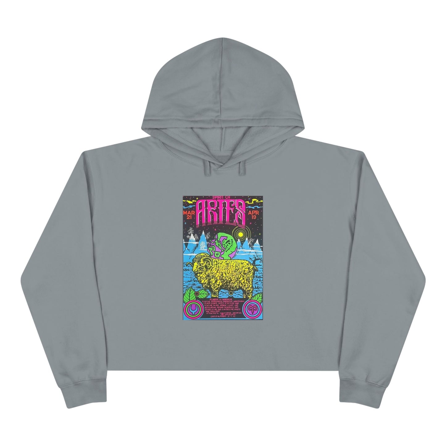 Spirit of Aries Zodiac Women's Cropped Hoodie