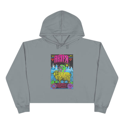 Spirit of Aries Zodiac Women's Cropped Hoodie