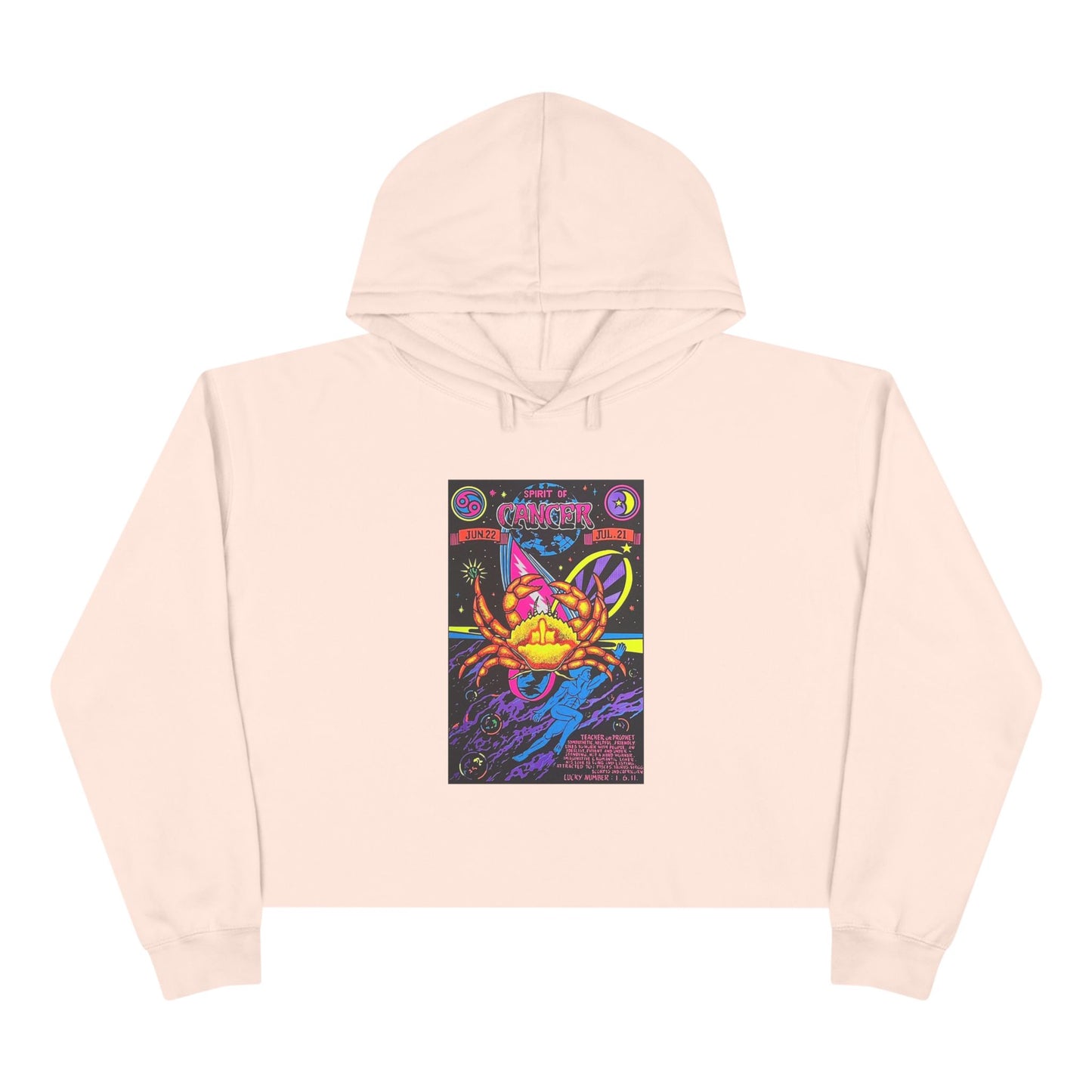 Spirit of Cancer Zodiac Women's Cropped Hoodie