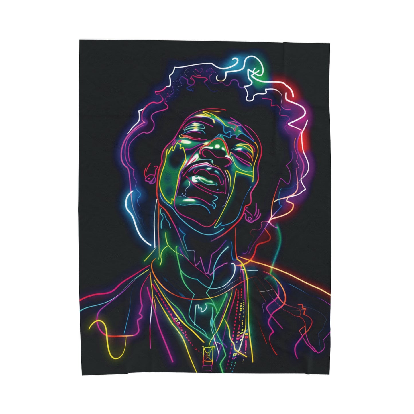 Jimi Hendrix Velveteen Plush Blanket