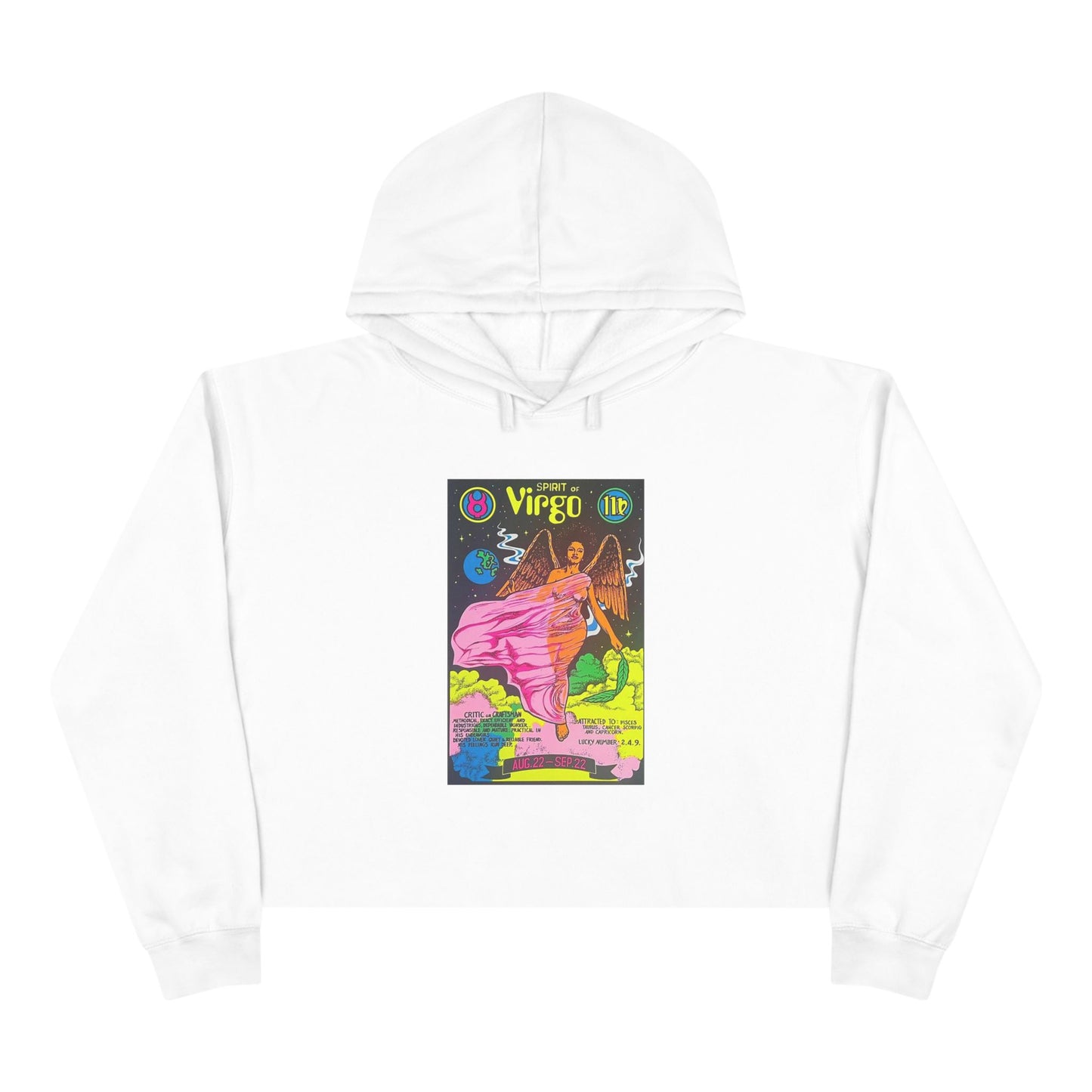 Spirit of Virgo Zodiac Women's Cropped Hoodie