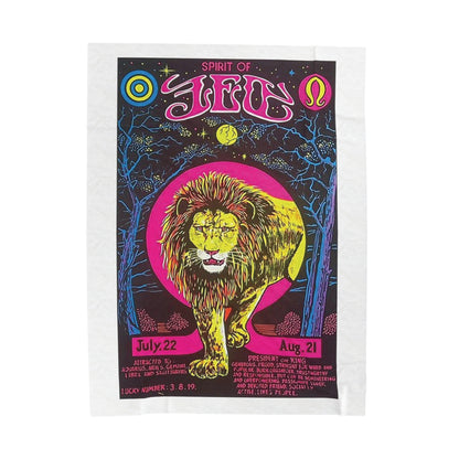 Spirit of Leo Zodiac Velveteen Plush Blanket