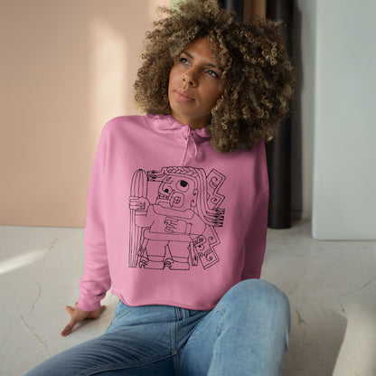 Stela of the Cactus Bearer Women's Cropped Hoodie