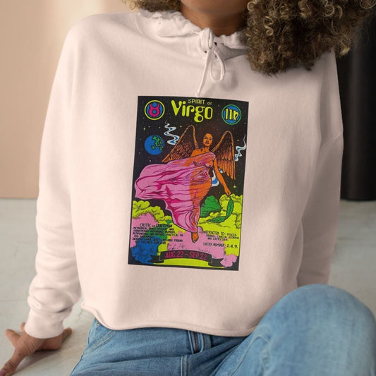 Spirit of Virgo Zodiac Women's Cropped Hoodie