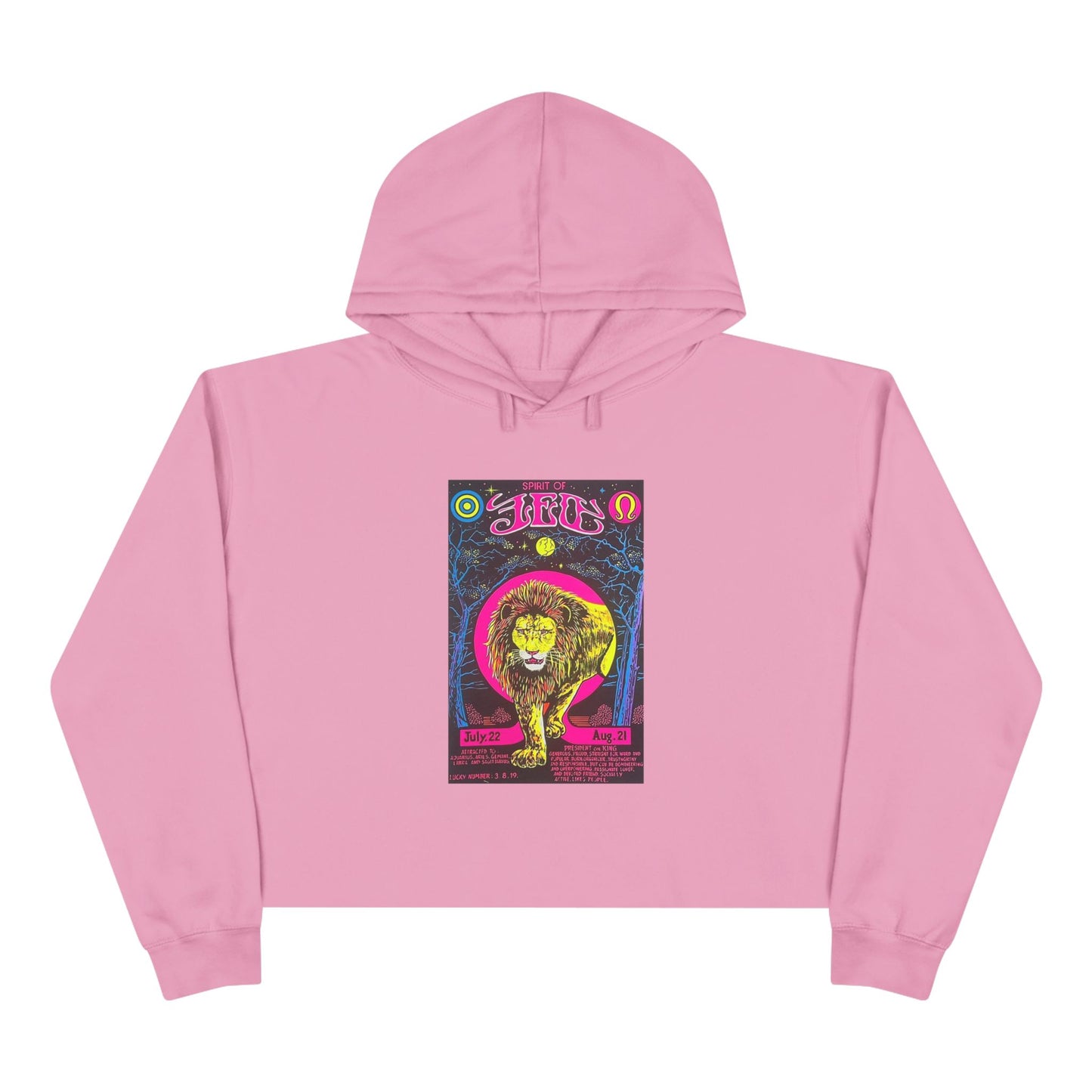 Spirit of Leo Zodiac Women's Cropped Hoodie