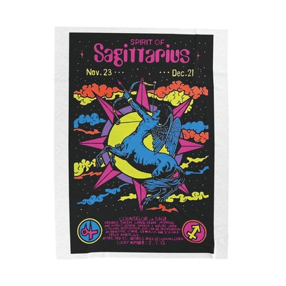 Spirit of Sagittarius Velveteen Plush Blanket