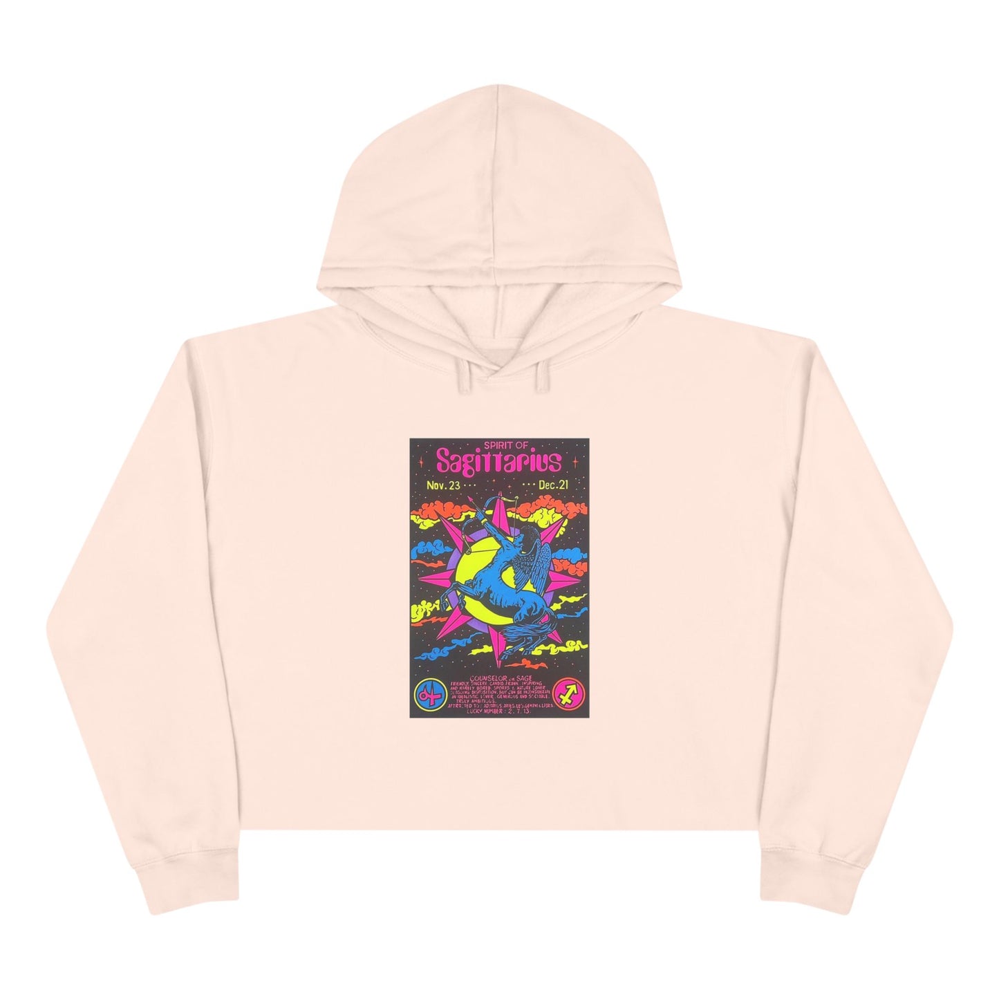 Spirit of Sagittarius Zodiac Women's Cropped Hoodie