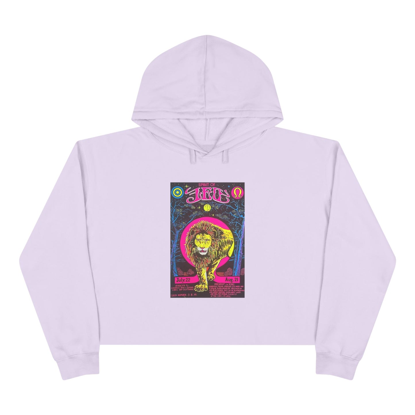 Spirit of Leo Zodiac Women's Cropped Hoodie