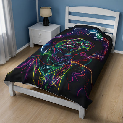 Jimi Hendrix Velveteen Plush Blanket