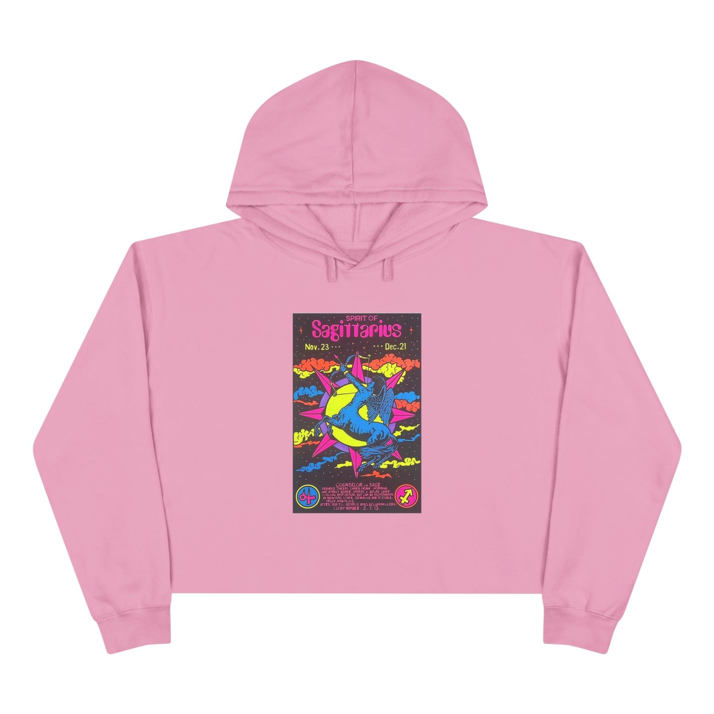 Spirit of Sagittarius Zodiac Women's Cropped Hoodie