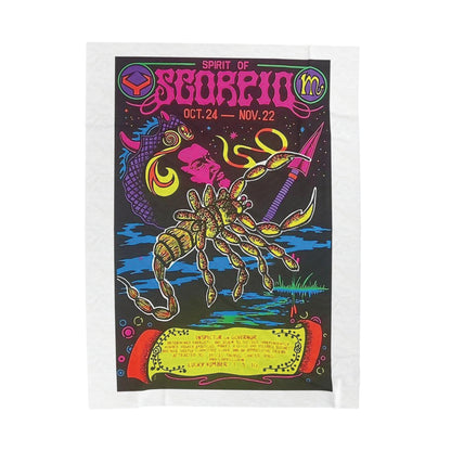 Spirit of Scorpio Zodiac Velveteen Plush Blanket