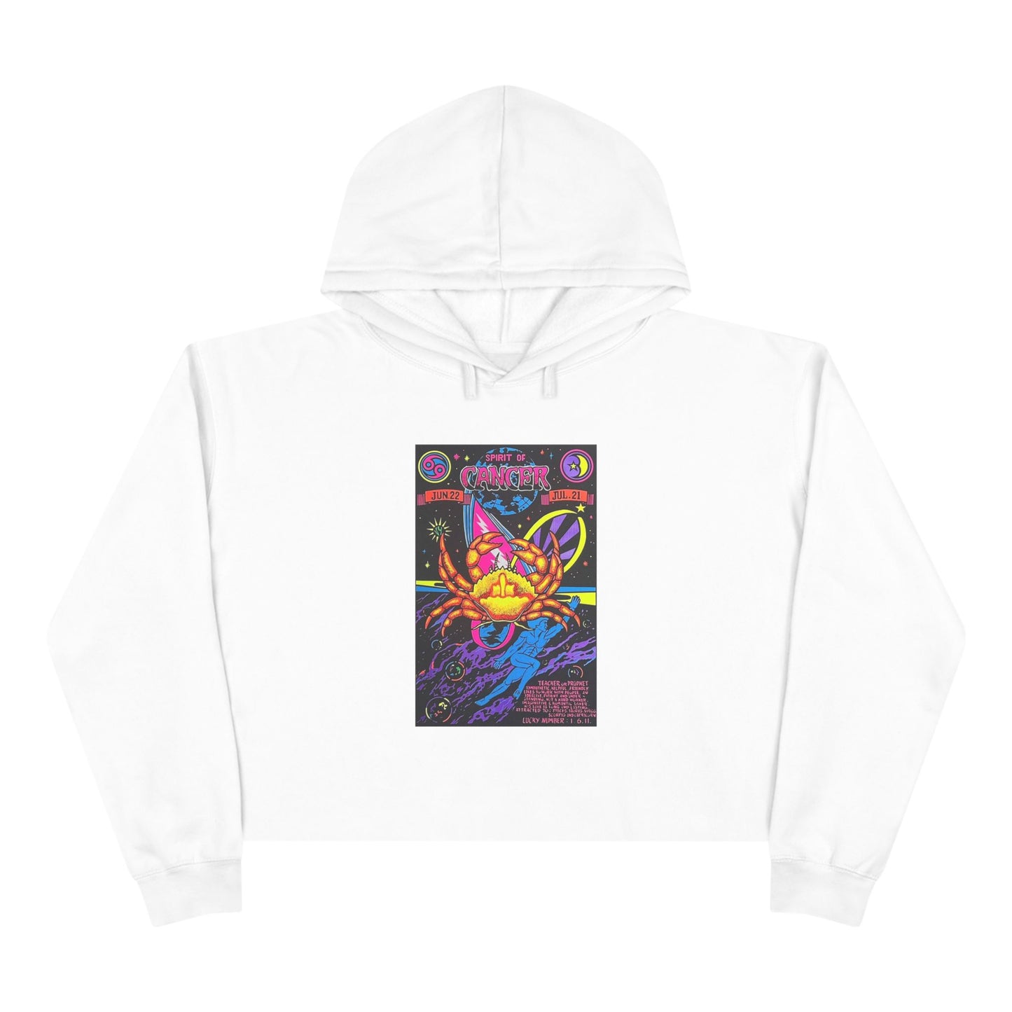 Spirit of Cancer Zodiac Women's Cropped Hoodie