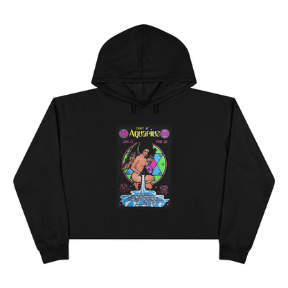 Spirit of Aquarius Zodiac Women's Cropped Hoodie