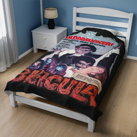 Blacula Velveteen Plush Blanket