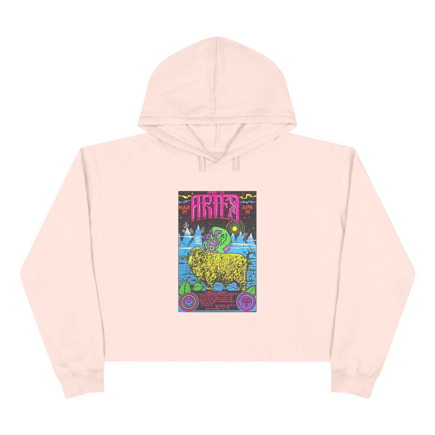 Spirit of Aries Zodiac Women's Cropped Hoodie