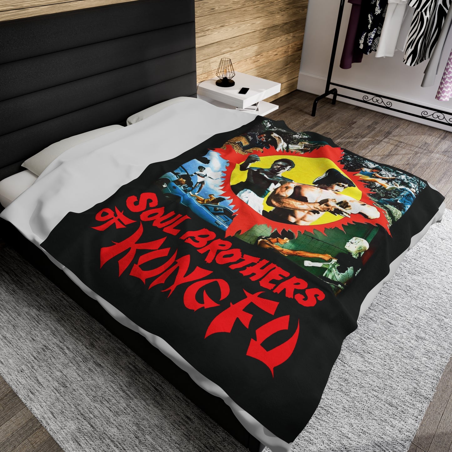 Soul Brothers of Kung Fu Velveteen Plush Blanket