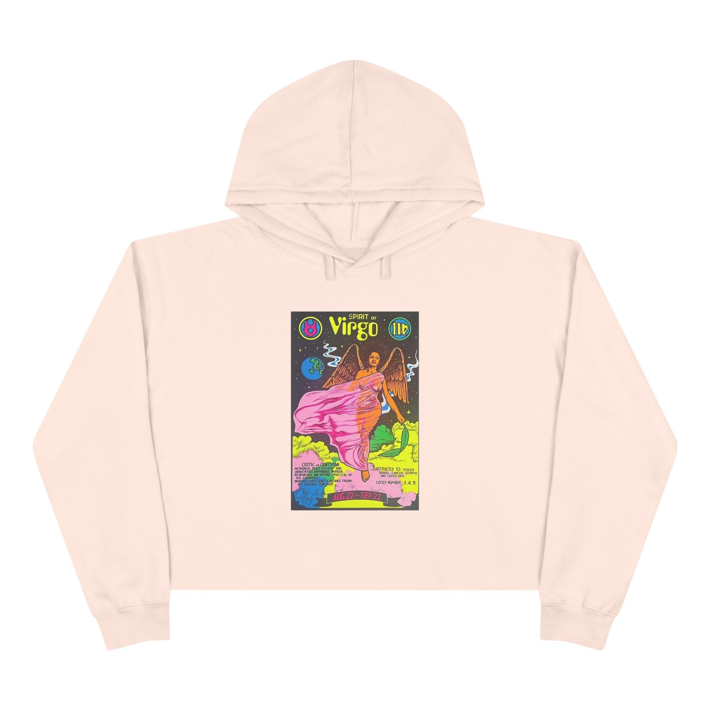 Spirit of Virgo Zodiac Women's Cropped Hoodie