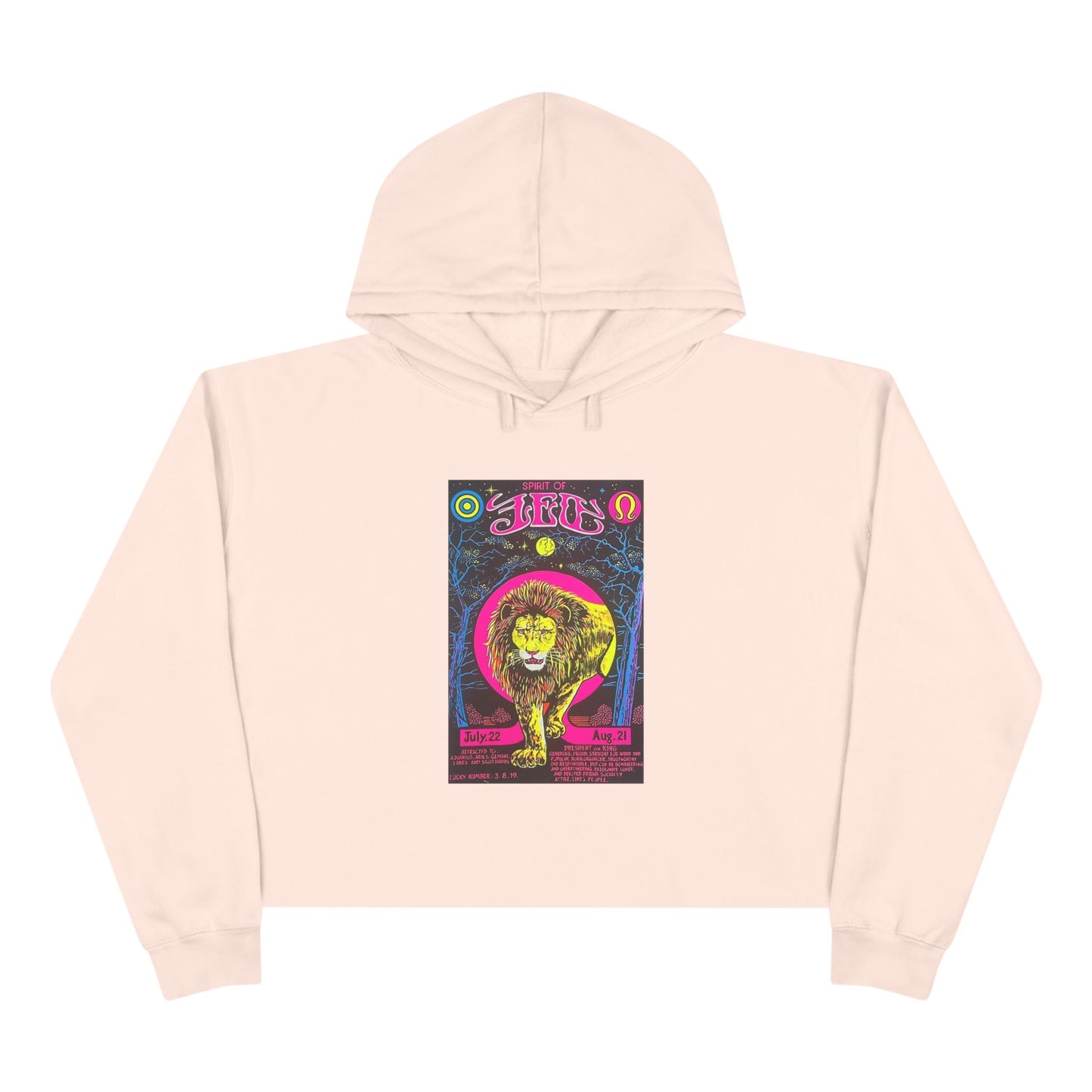 Spirit of Leo Zodiac Women's Cropped Hoodie