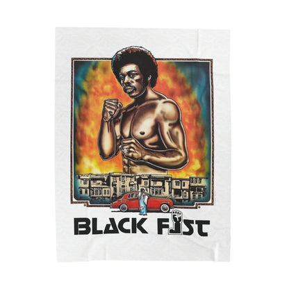 Black Fist Velveteen Plush Blanket