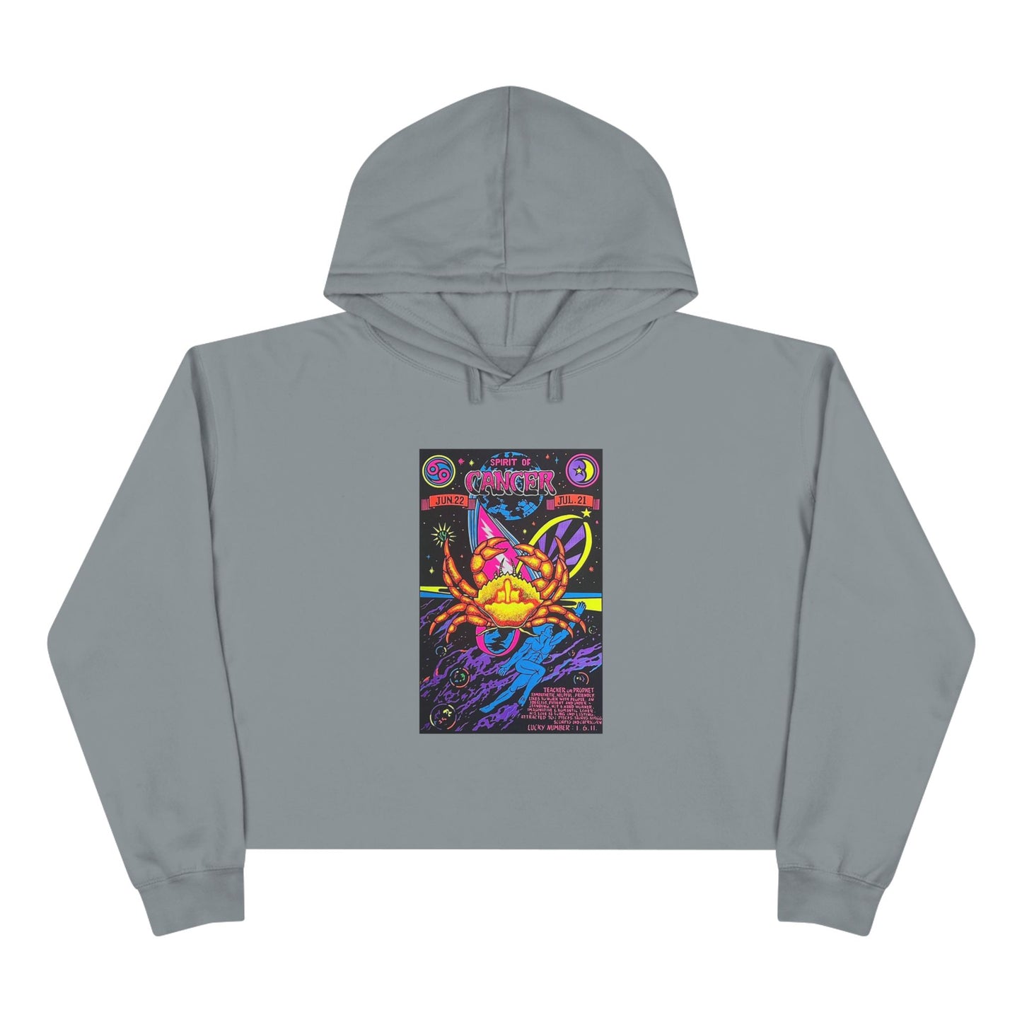 Spirit of Cancer Zodiac Women's Cropped Hoodie