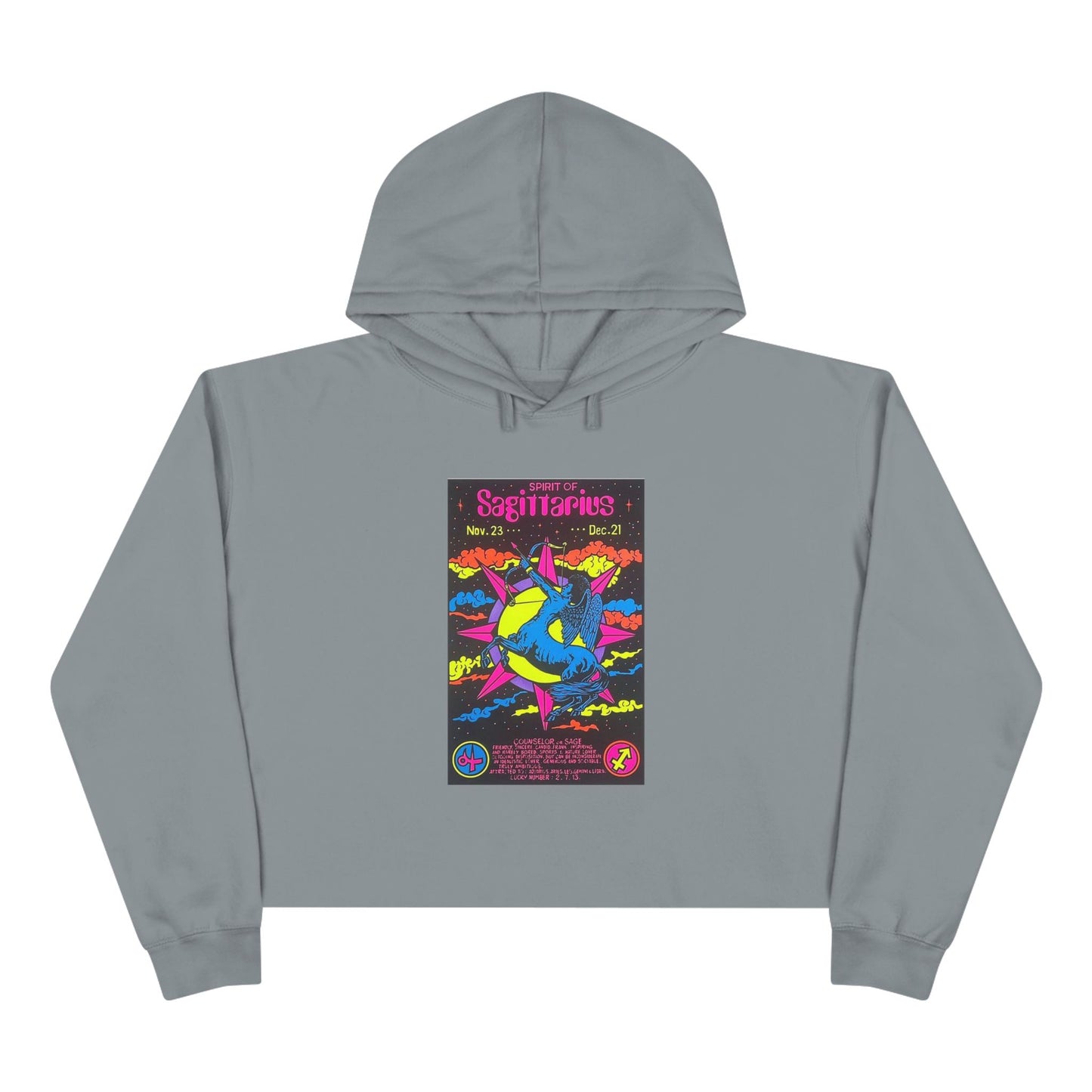 Spirit of Sagittarius Zodiac Women's Cropped Hoodie