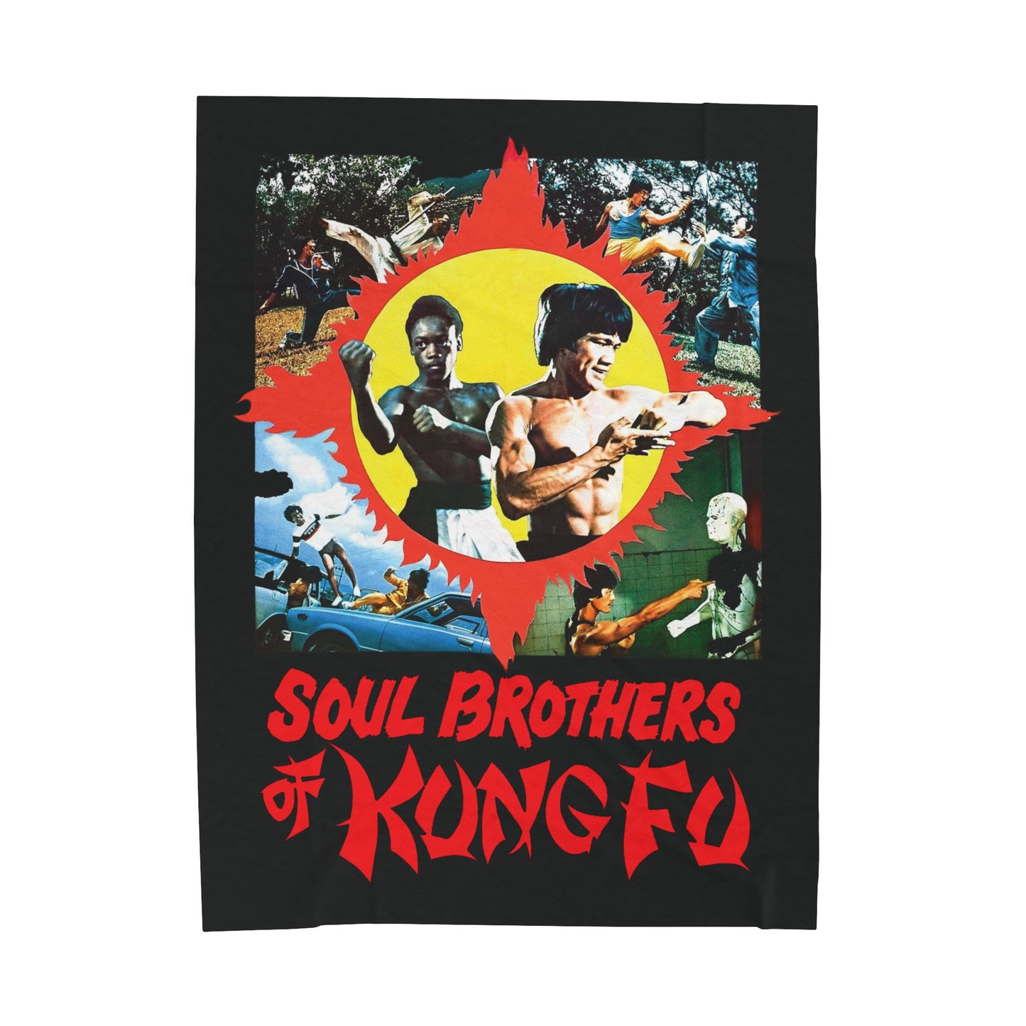 Soul Brothers of Kung Fu Velveteen Plush Blanket