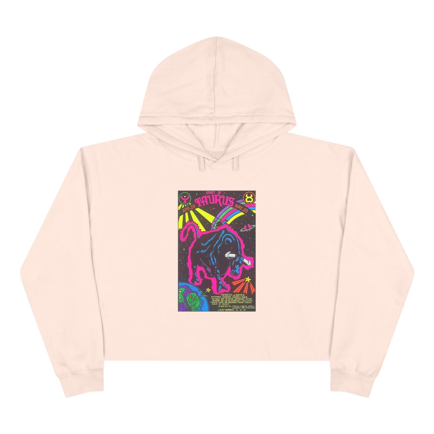 Spirit of Taurus Zodiac Women's Cropped Hoodie