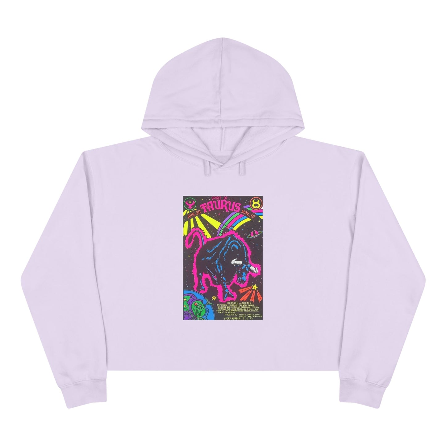 Spirit of Taurus Zodiac Women's Cropped Hoodie