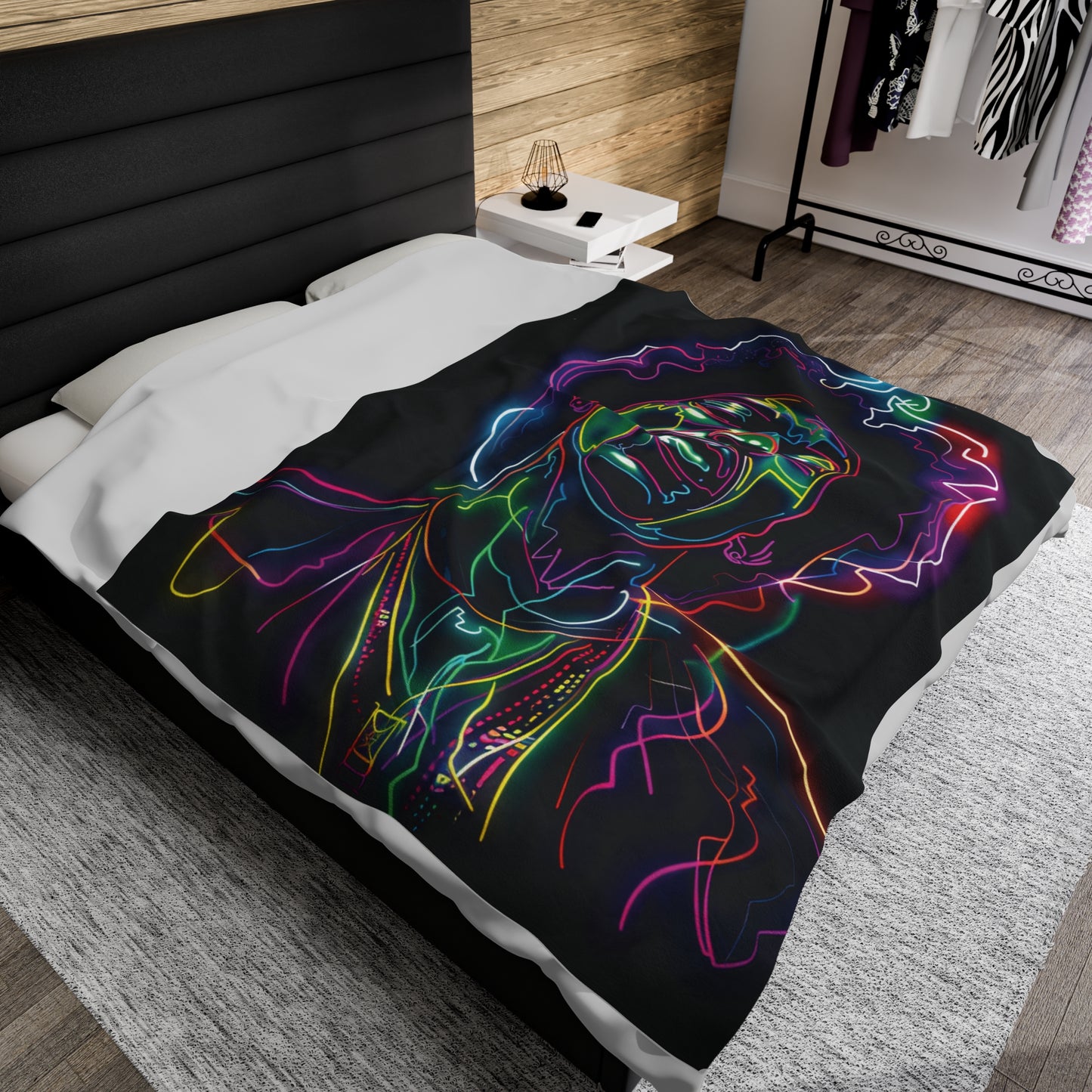 Jimi Hendrix Velveteen Plush Blanket