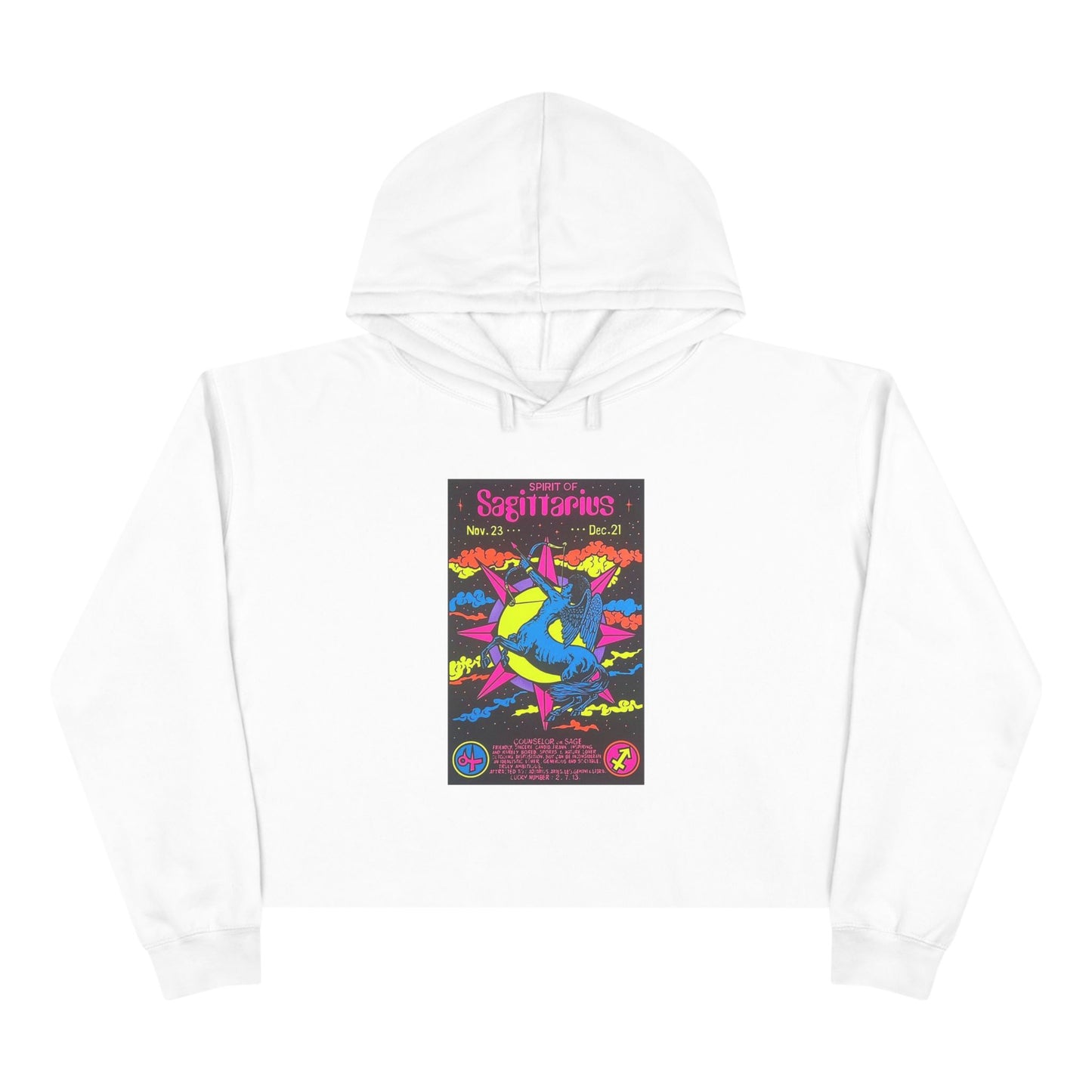 Spirit of Sagittarius Zodiac Women's Cropped Hoodie