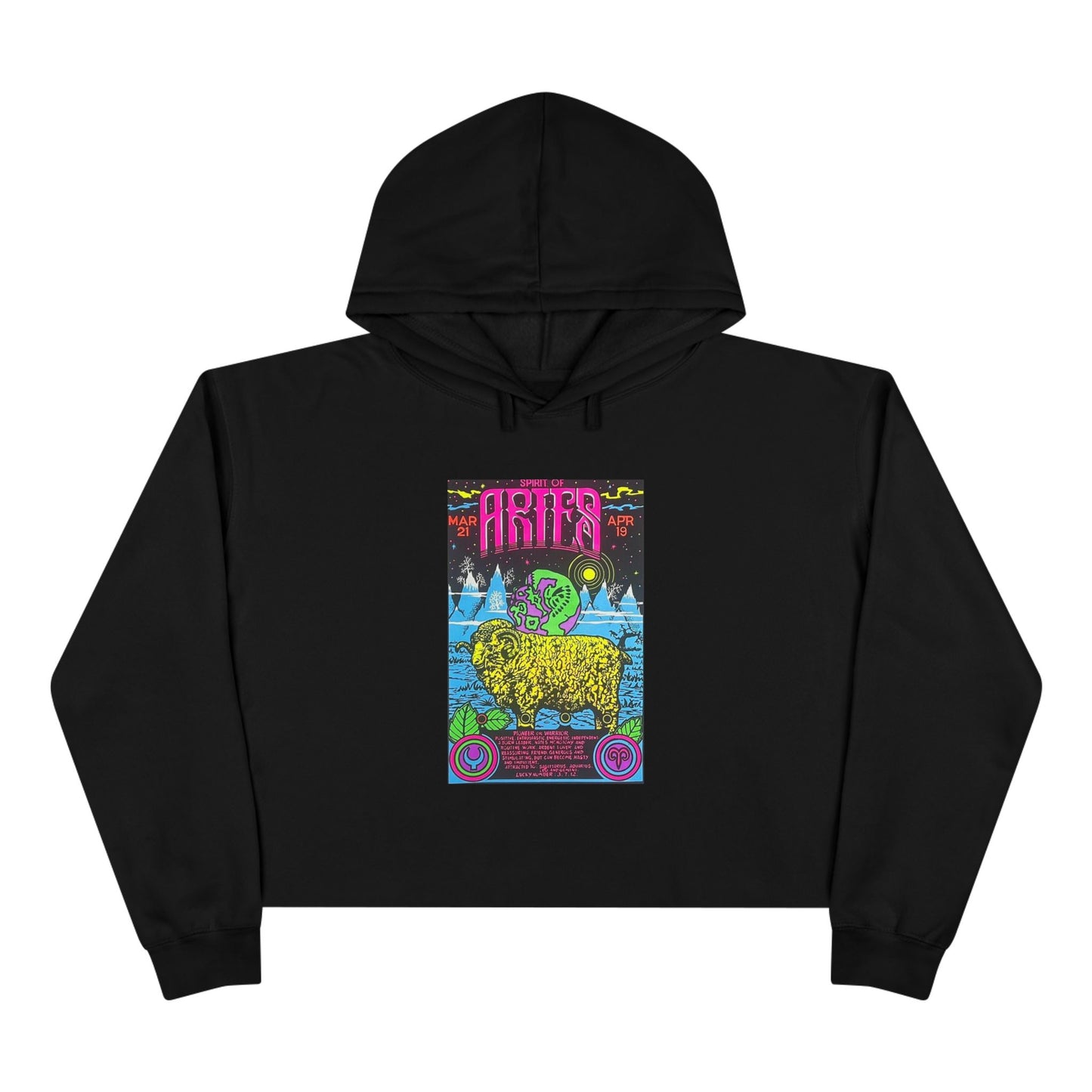 Spirit of Aries Zodiac Women's Cropped Hoodie