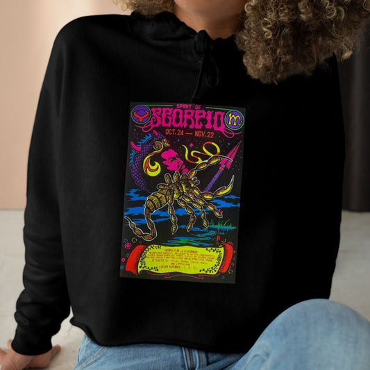 Spirit of Scorpio Zodiac Women's Cropped Hoodie