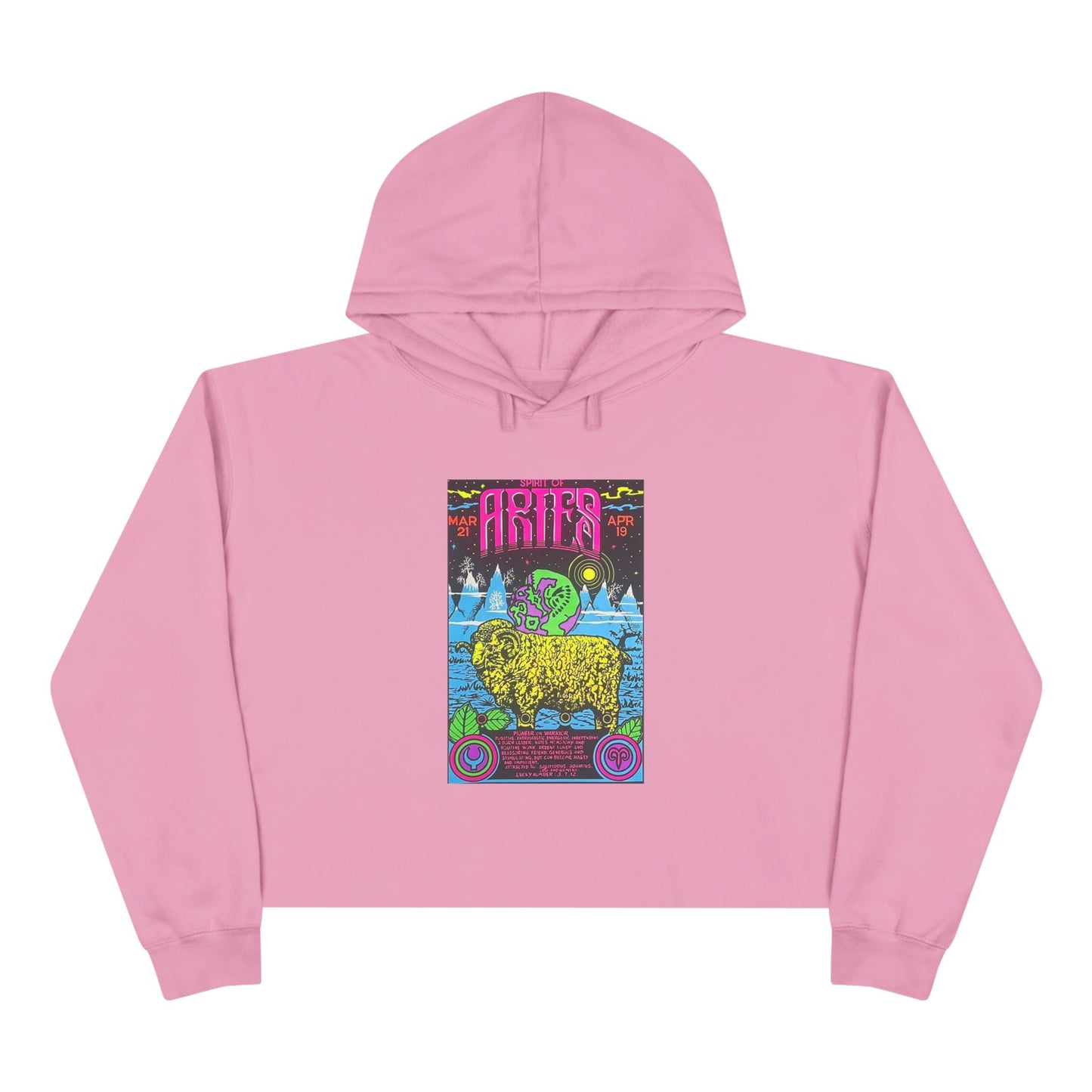 Spirit of Aries Zodiac Women's Cropped Hoodie