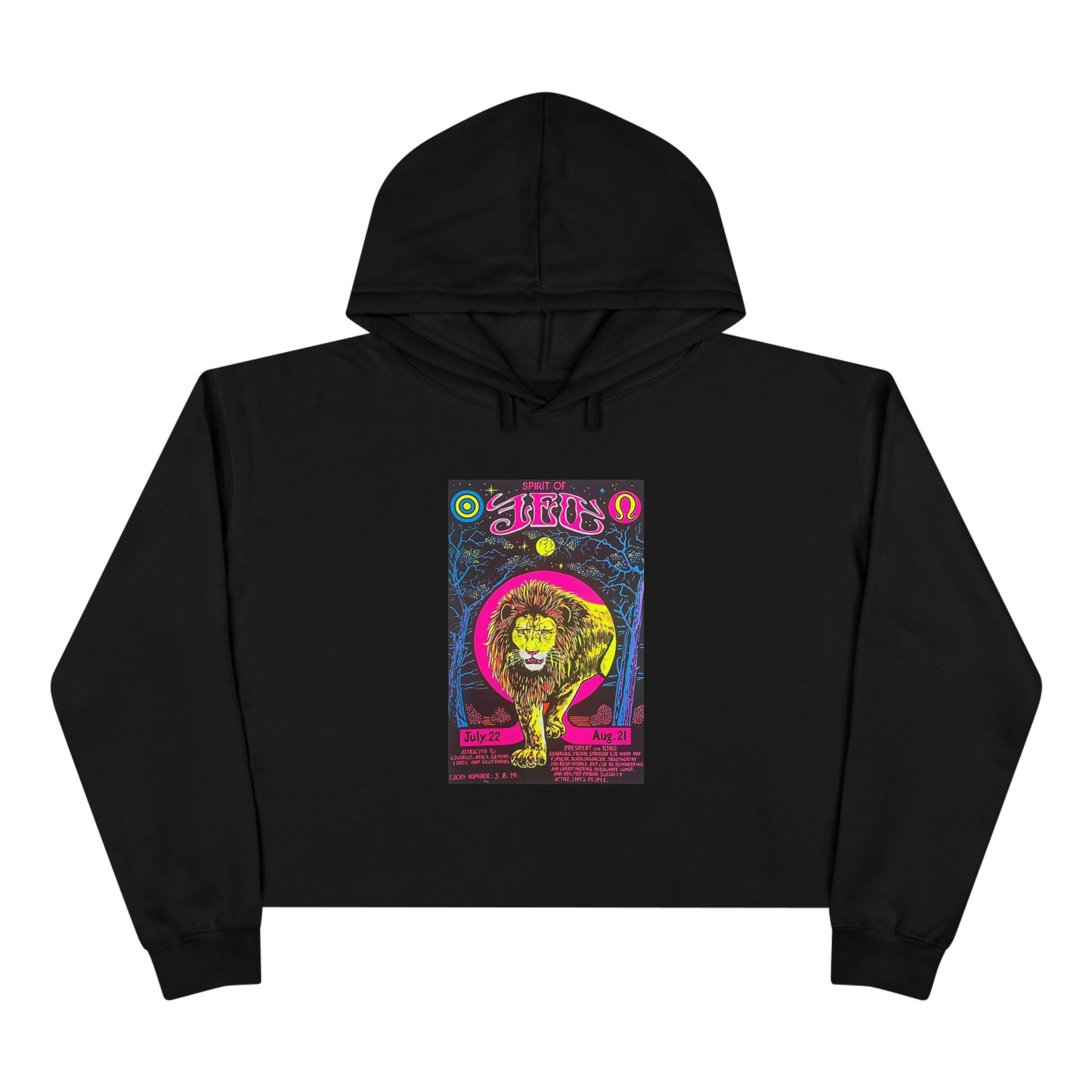 Spirit of Leo Zodiac Women's Cropped Hoodie