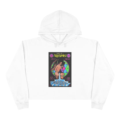 Spirit of Aquarius Zodiac Women's Cropped Hoodie