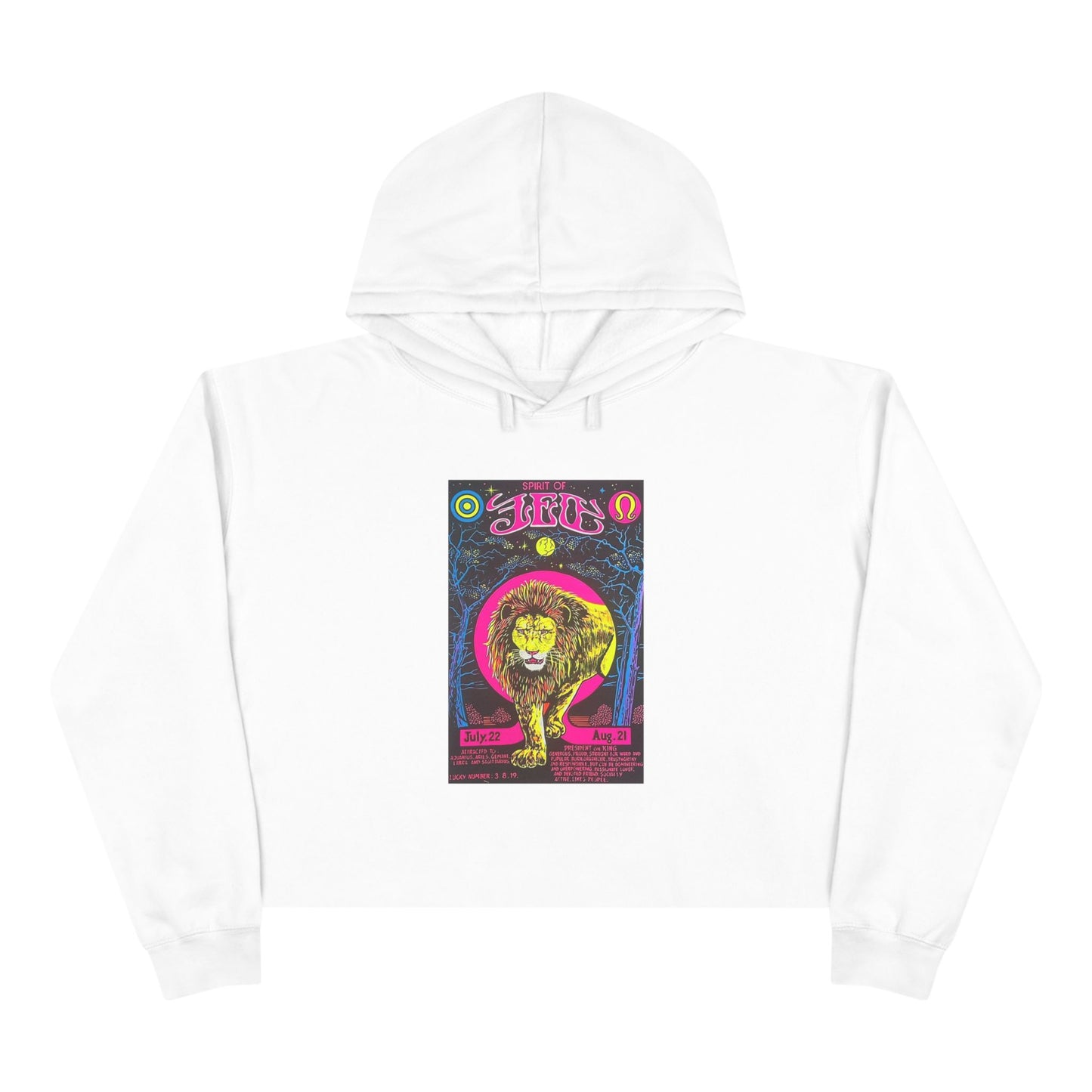 Spirit of Leo Zodiac Women's Cropped Hoodie