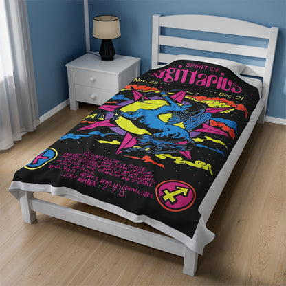 Spirit of Sagittarius Velveteen Plush Blanket