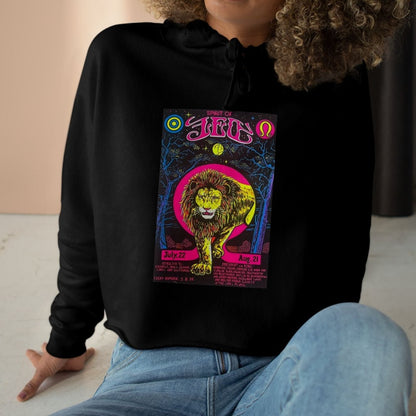 Spirit of Leo Zodiac Women's Cropped Hoodie