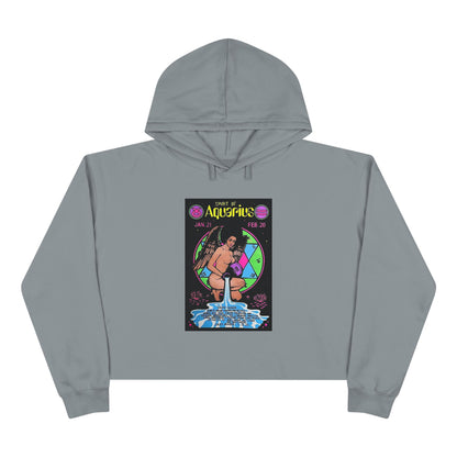 Spirit of Aquarius Zodiac Women's Cropped Hoodie